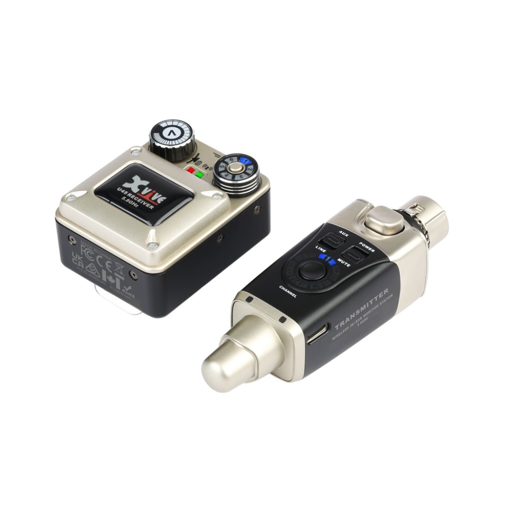Xvive U45 Wireless In-ear Monitoring System - 5.8GHz IEM Systems Sky Music