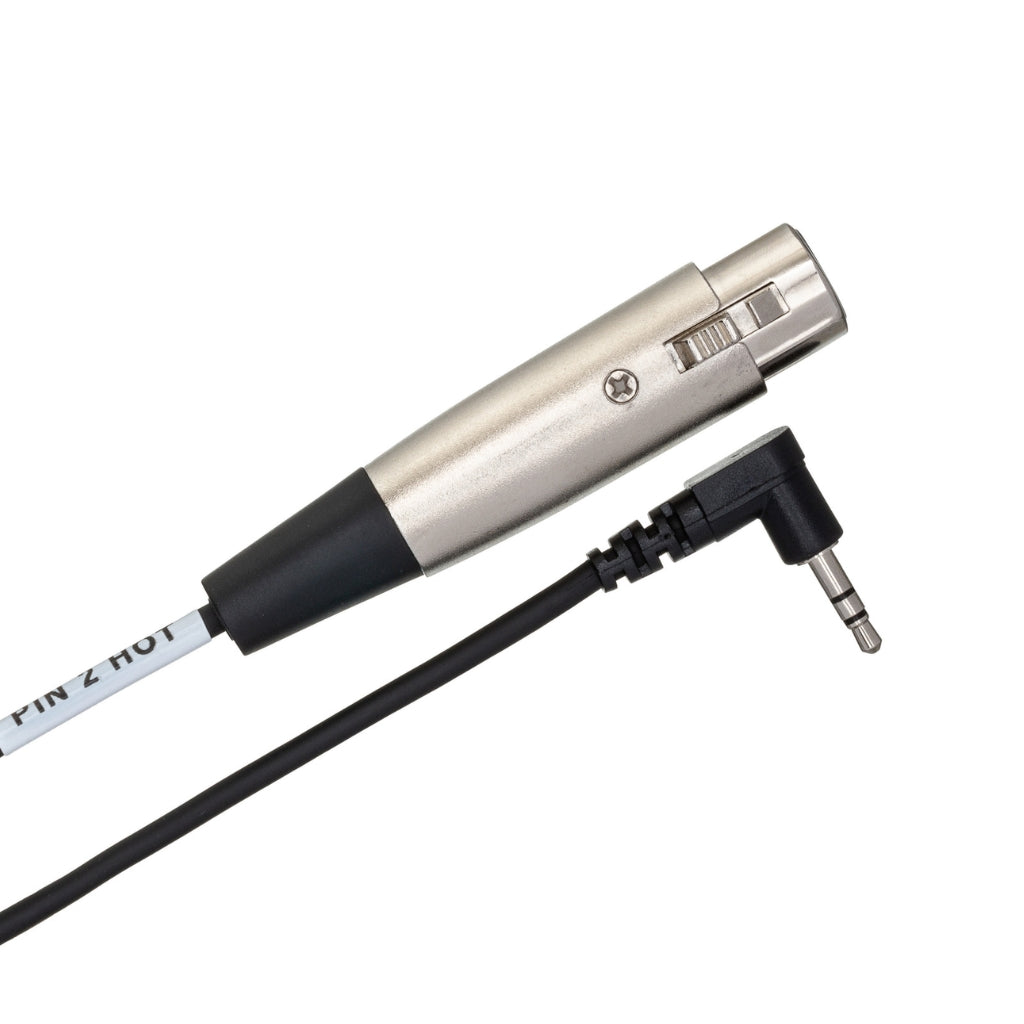 Hosa Technology - XLR3F to Right-angle 3.5 mm TRS - Microphone Cable 1ft