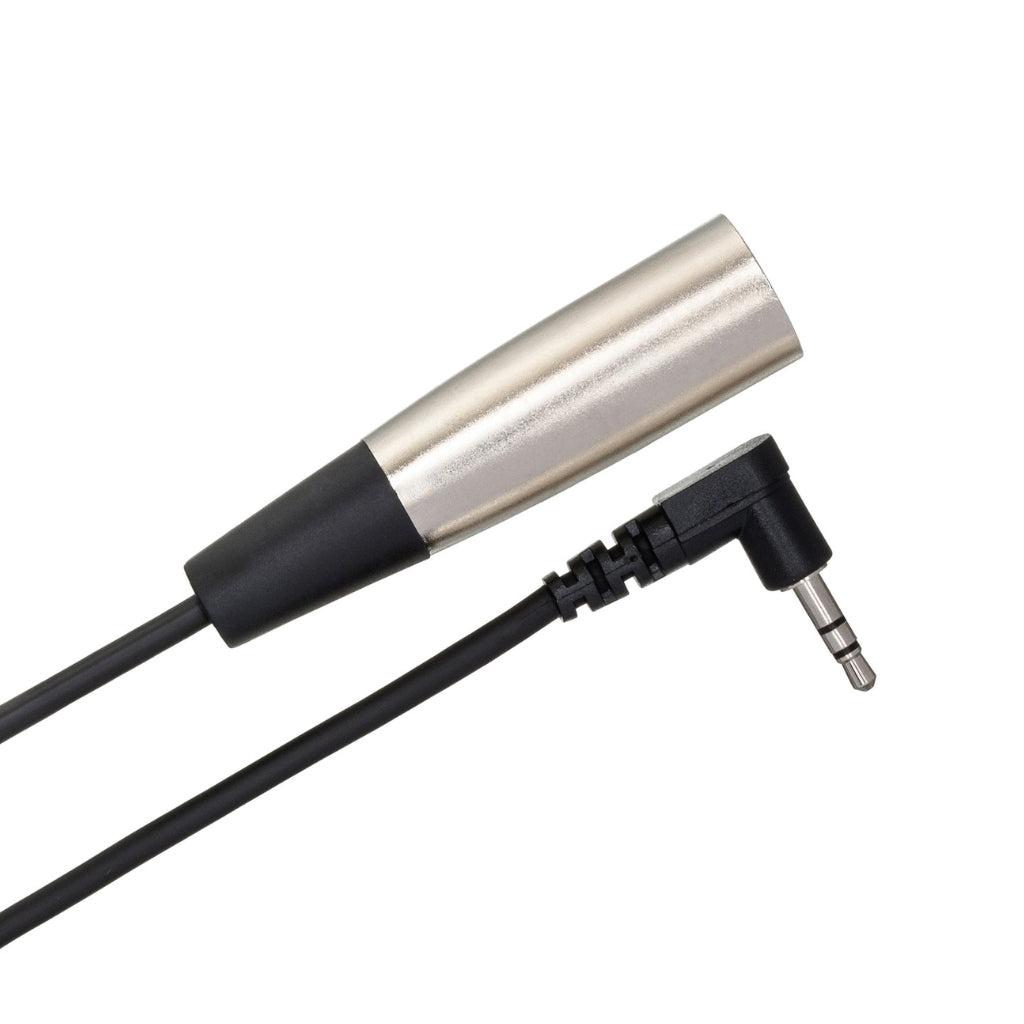 Hosa - Right-angle 3.5 mm TRS to XLR3M - Microphone Cable 1ft