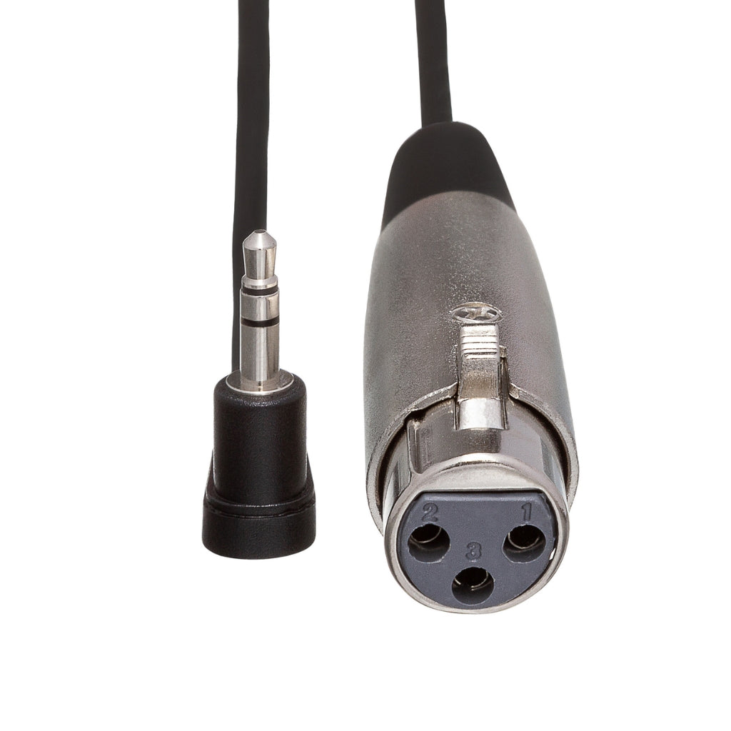 Hosa Technology - XLR3F to Right-angle 3.5 mm TRS - Microphone Cable 2ft