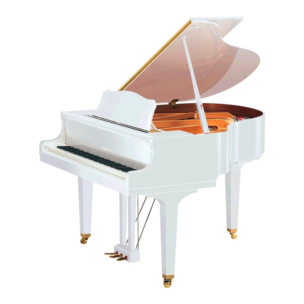 Yamaha 161cm Professional Baby Grand Piano with Disklavier Enspire Standard System. Includes MSP3A Speakers. Polished White. Acoustic Pianos Sky Music