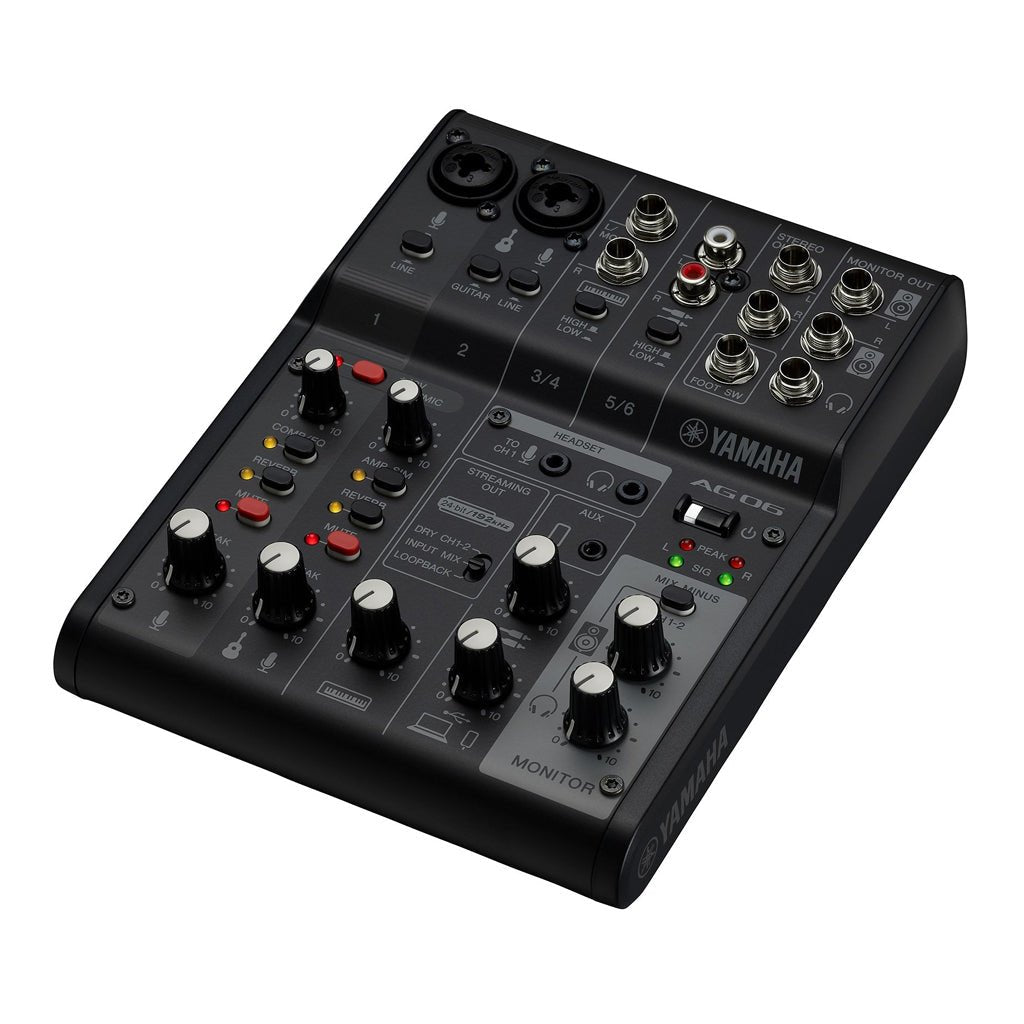 Yamaha AG06 MK2 6 Channel Mixer/Interface - Black Mixers Sky Music