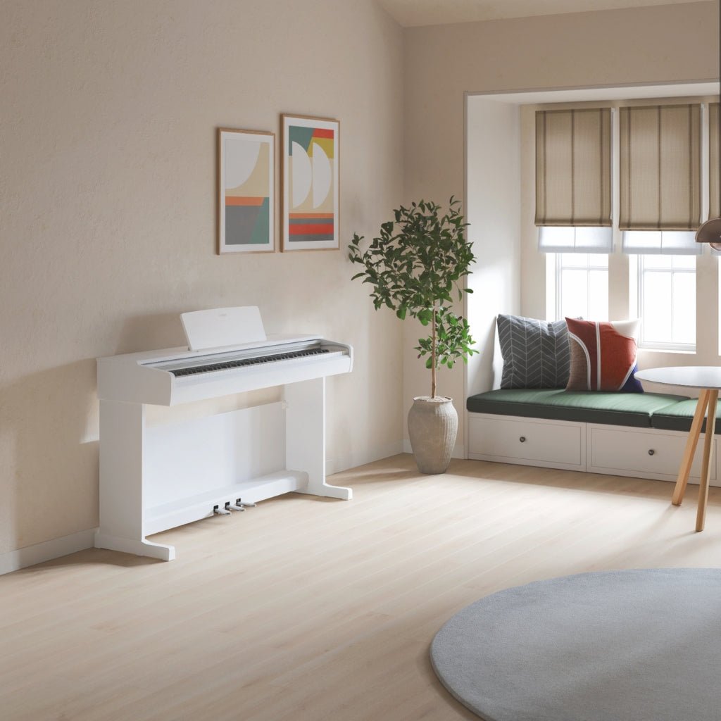 Yamaha Arius YDP-146 88-key Upright Digital Piano with Bench - White Digital Pianos Sky Music