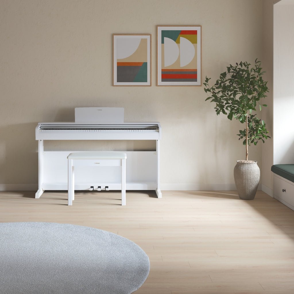 Yamaha Arius YDP-146 88-key Upright Digital Piano with Bench - White Digital Pianos Sky Music