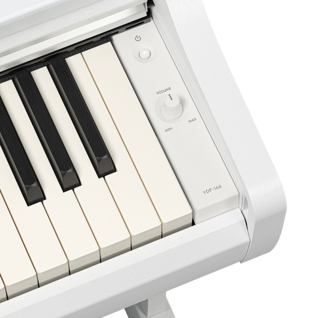 Yamaha Arius YDP-166 88-key Upright Digital Piano with Bench - White Digital Pianos Sky Music