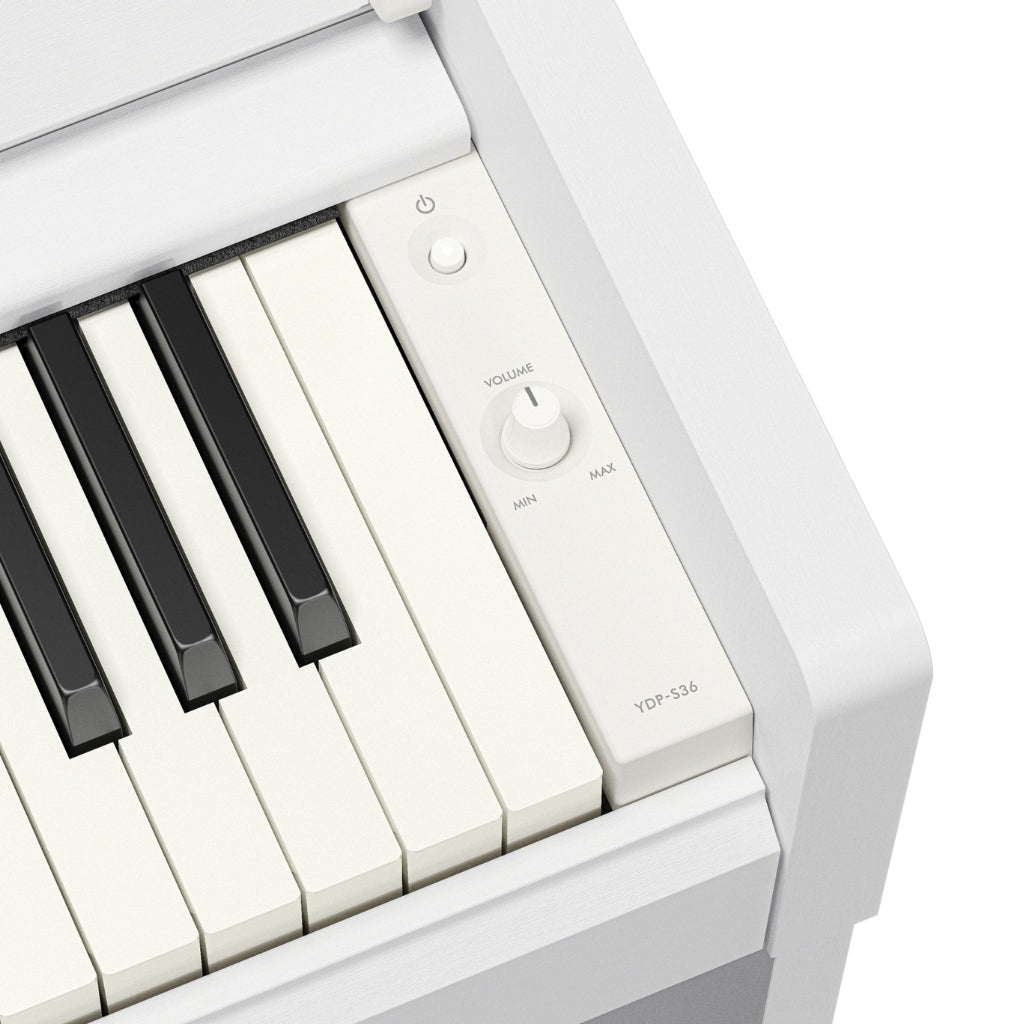 Yamaha Arius YDP-S36 88-key Slim Upright Digital Piano - White Digital Pianos Sky Music