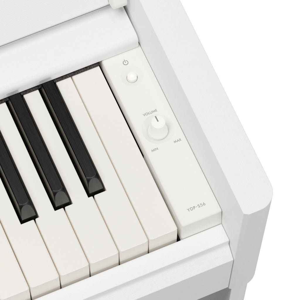 Yamaha Arius YDP-S56 88-key Slim Upright Digital Piano - White Digital Pianos Sky Music