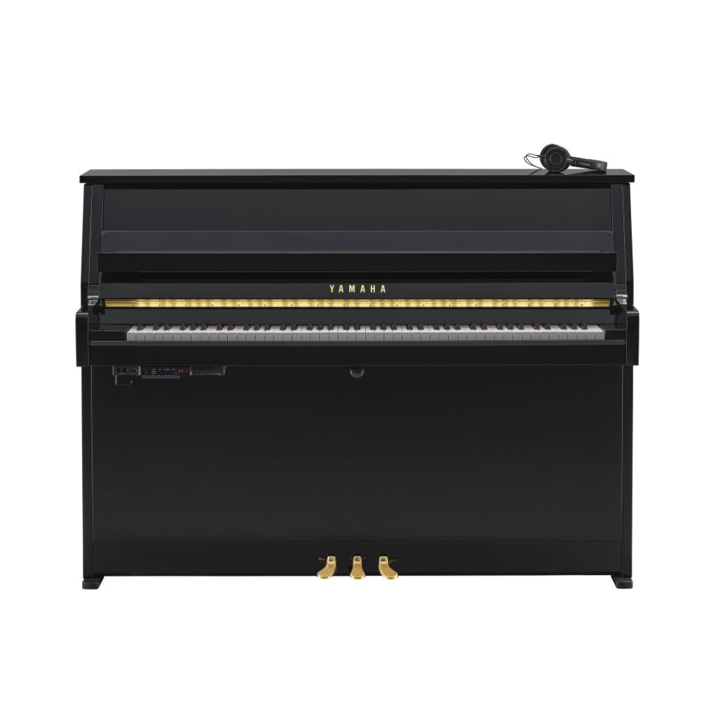 Yamaha B10 SC3 110cm Silent Upright Piano - Polished Ebony Acoustic Pianos Sky Music