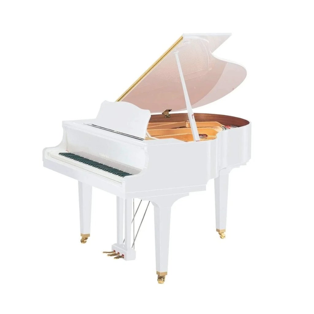 Yamaha DGC1MENSTPWH 161cm Baby Grand Piano Disklavier Enspire Standard in Polished White. Acoustic Pianos Sky Music