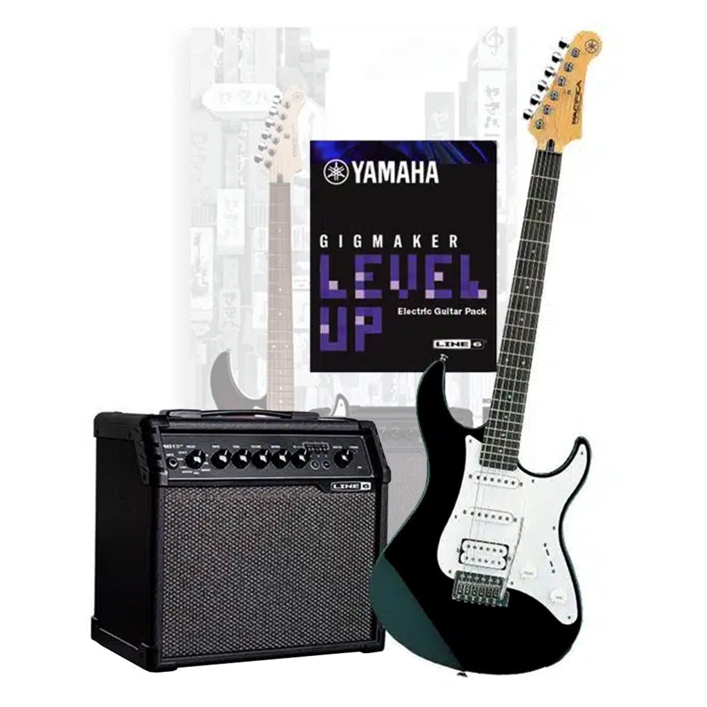 Yamaha Gigmaker Level Up Electric Guitar Pack Handed Black Electric Guitars Sky Music