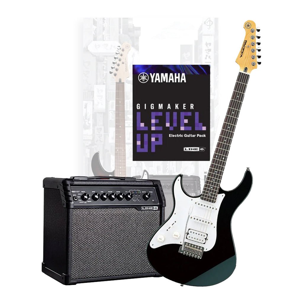 Yamaha Gigmaker Level Up Electric Guitar Pack Left Handed Black Electric Guitars Sky Music