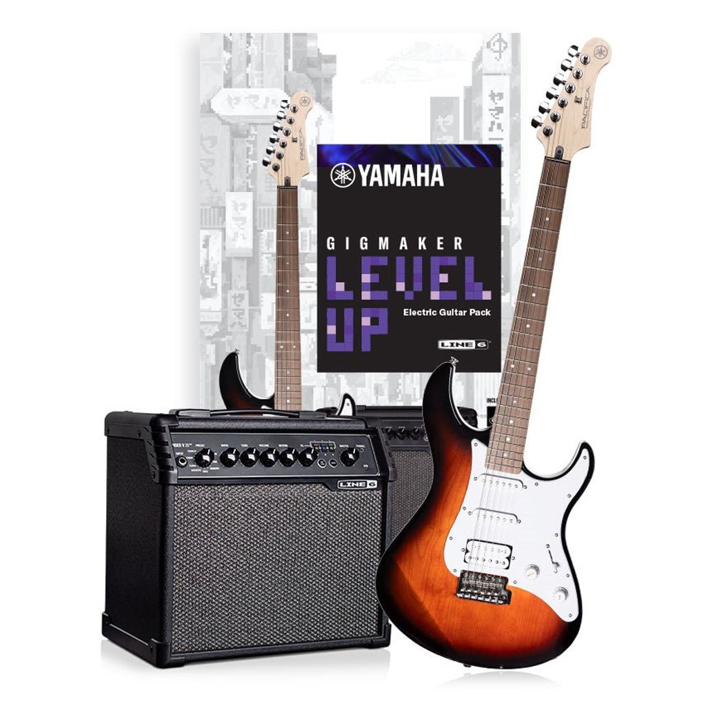 Yamaha GIGMAKER LEVEL UP - Old Violin Sunburst Electric Guitar Pack Electric Guitars Sky Music