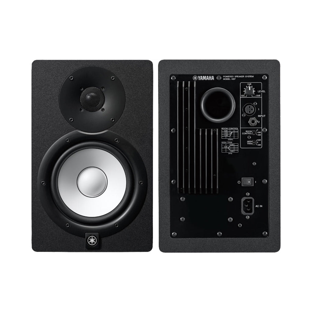 Yamaha HS7 6.5 inch Powered Studio Matched Pair - Black Studio Monitors Sky Music