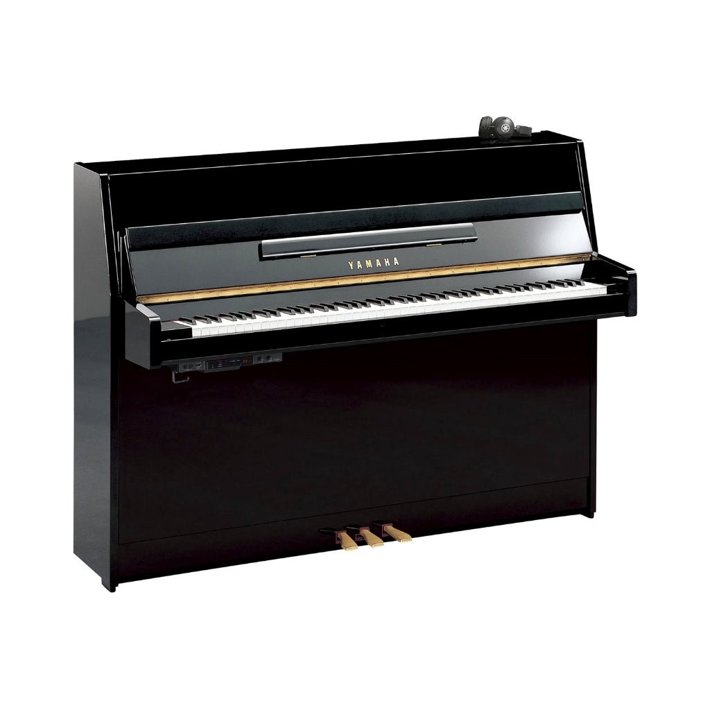 Yamaha JU109SC3PE 109cm Upright Piano with SC3 silent system in Polished Ebony Acoustic Pianos Sky Music
