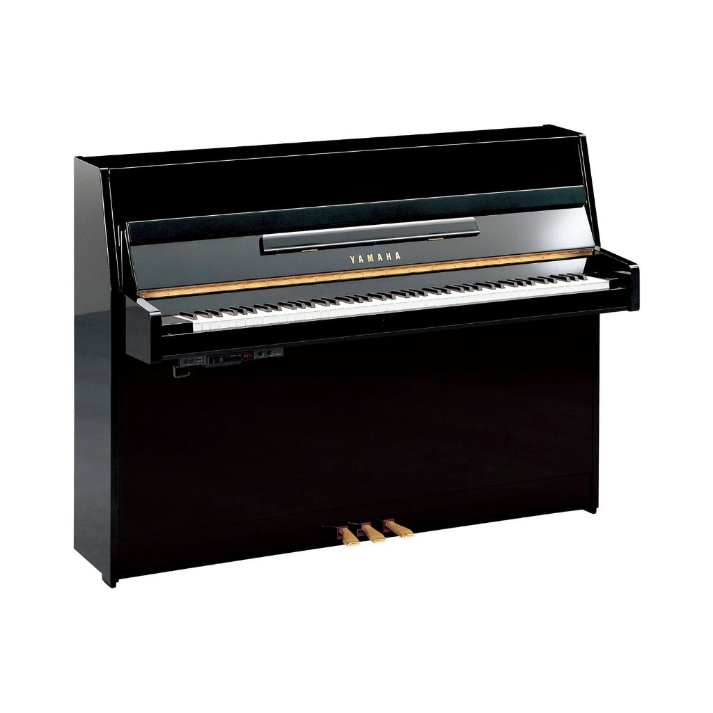 Yamaha JU109TC3PE 109cm Upright Piano with TC3 TransAcoustic System in Polished Ebony Acoustic Pianos Sky Music