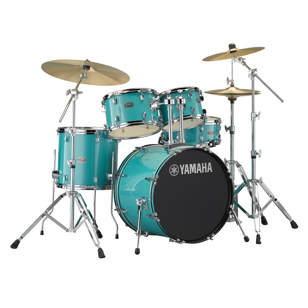 Yamaha Rydeen 20" 5pc Fusion Drum Kit - Turquoise Glitter Acoustic Drums Sky Music