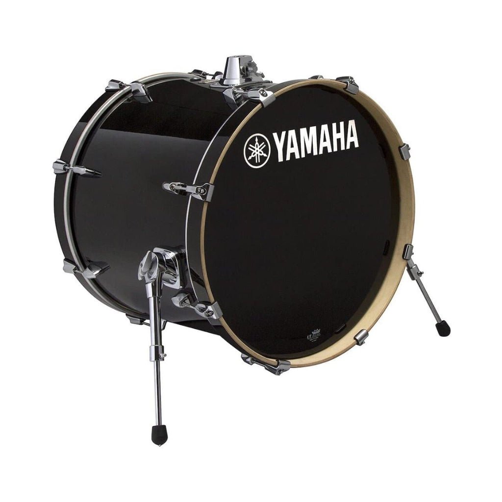 Yamaha Stage Custom Bass Drum - 22 x 17 inches, Raven Black Acoustic Drums Sky Music
