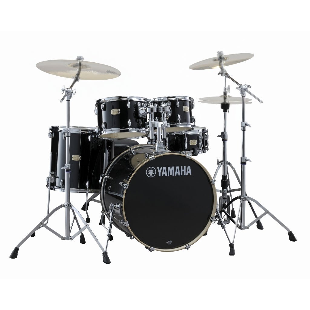 Yamaha Stage Custom Birch Euro Pack with HW780 Hardware - Raven Black Acoustic Drums Sky Music