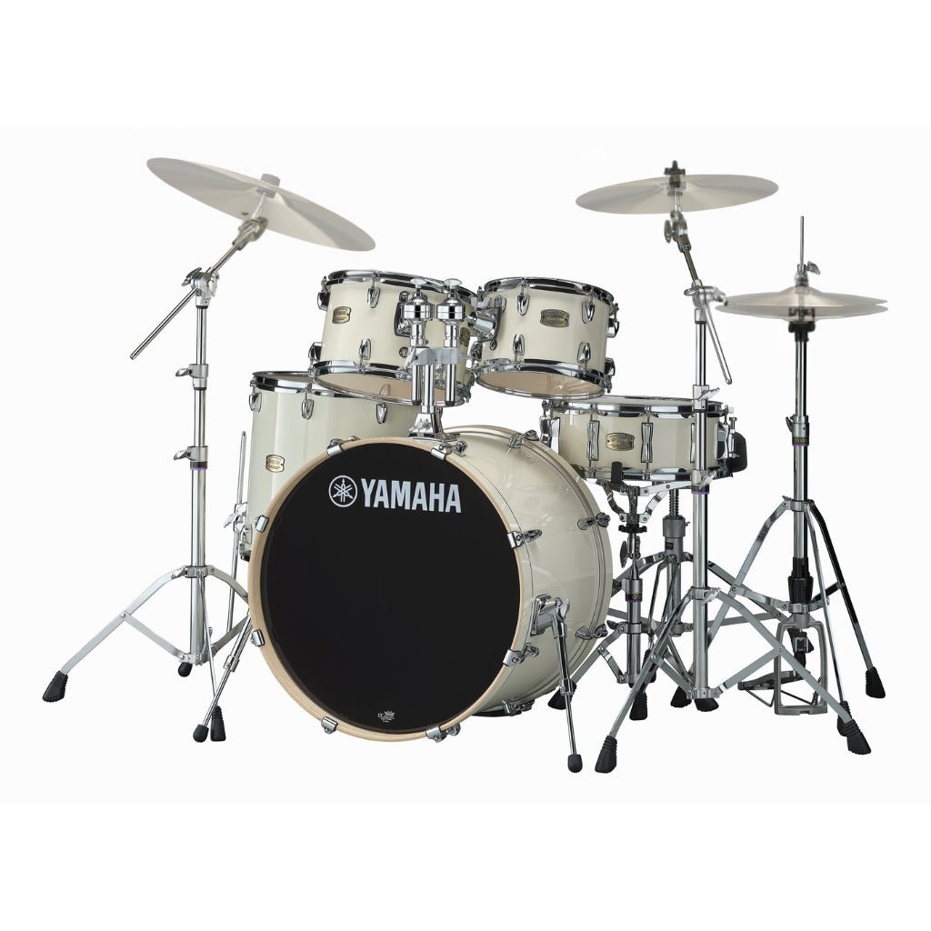 Yamaha Stage Custom Birch Fusion Pack with HW780 Hardware - Classic White Acoustic Drums Sky Music