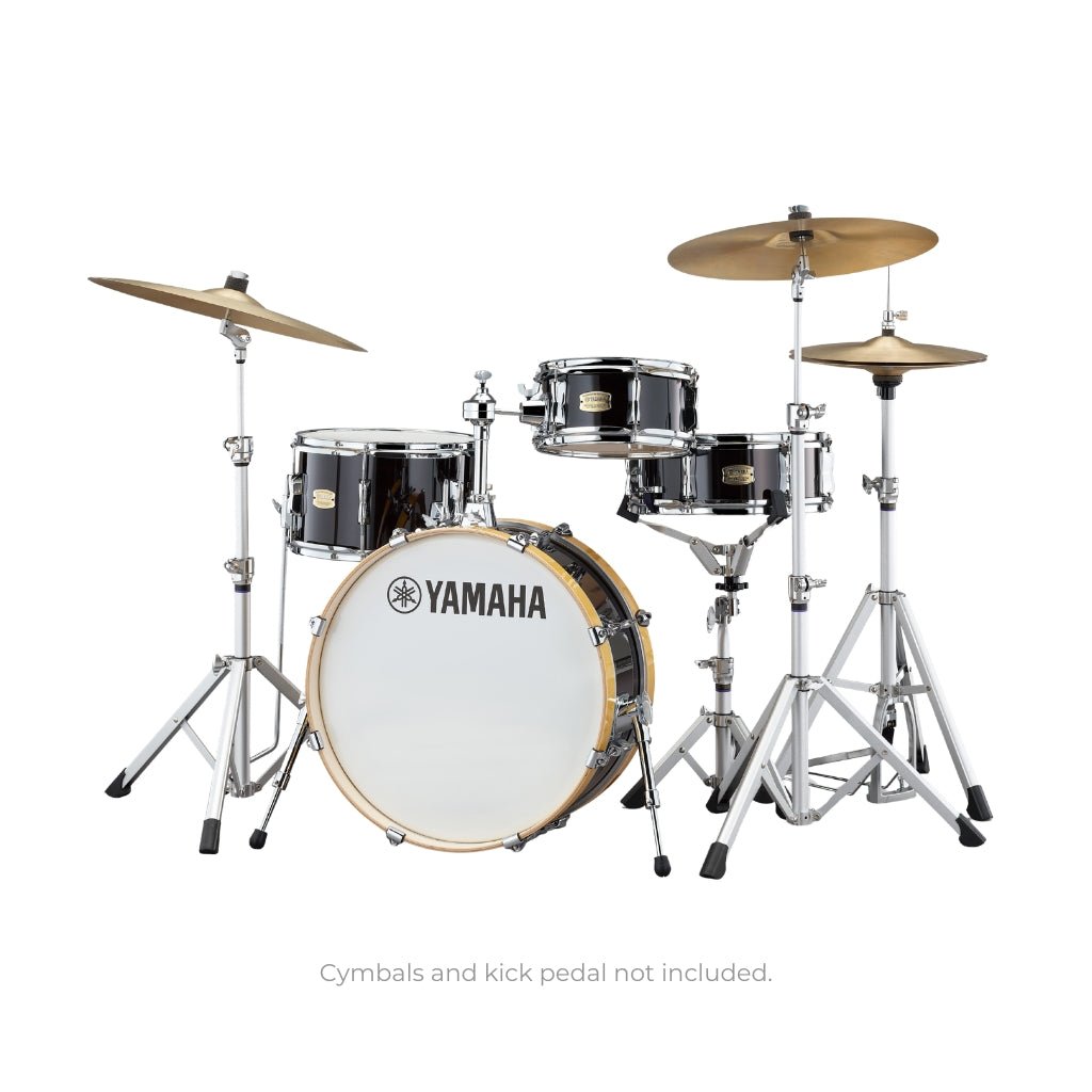 Yamaha Stage Custom Hip Kit with Crosstown Hardware Pack - Raven Black Acoustic Drums Sky Music