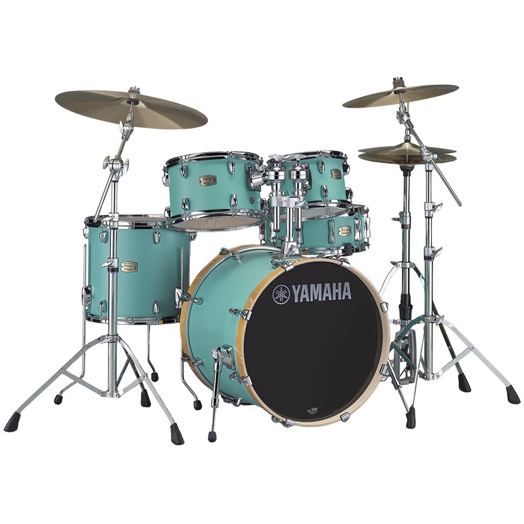Yamaha Stage Custom Next Stage Fusion Drum Kit w/Hardware + Cymbals - Matte Surf Green (EX DEMO) DRUM KITS Sky Music