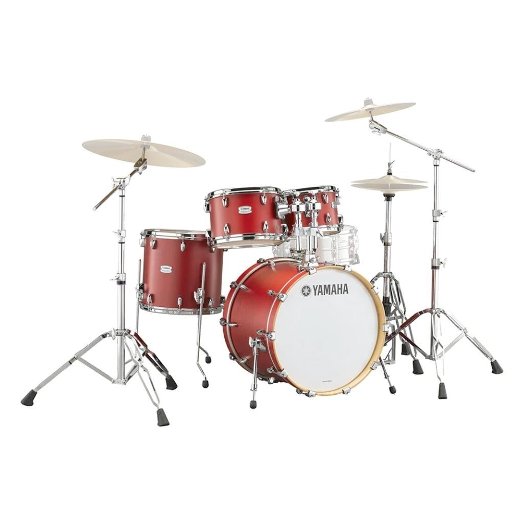 Yamaha Tour Custom Euro Drum Kit w/HW780 Hardware Pack - Candy Apple Stain Acoustic Drums Sky Music