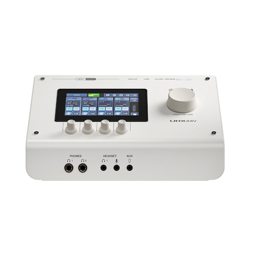 Yamaha URX44V Compact Audio/Video Interface 6-In/4-Out - White Audio Interfaces Sky Music