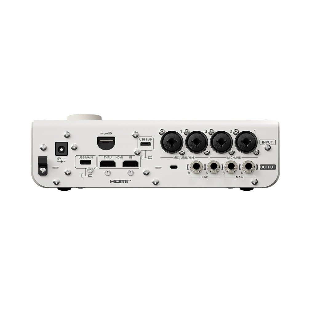 Yamaha URX44V Compact Audio/Video Interface 6-In/4-Out - White Audio Interfaces Sky Music