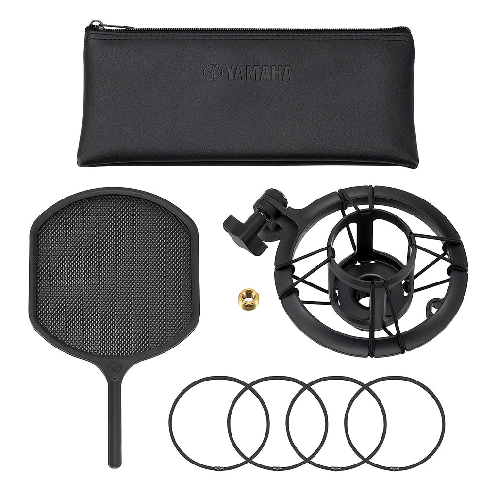 Yamaha YCM705 Condenser Microphone w/Shock Mount & Pop Filter - Black Microphones Sky Music