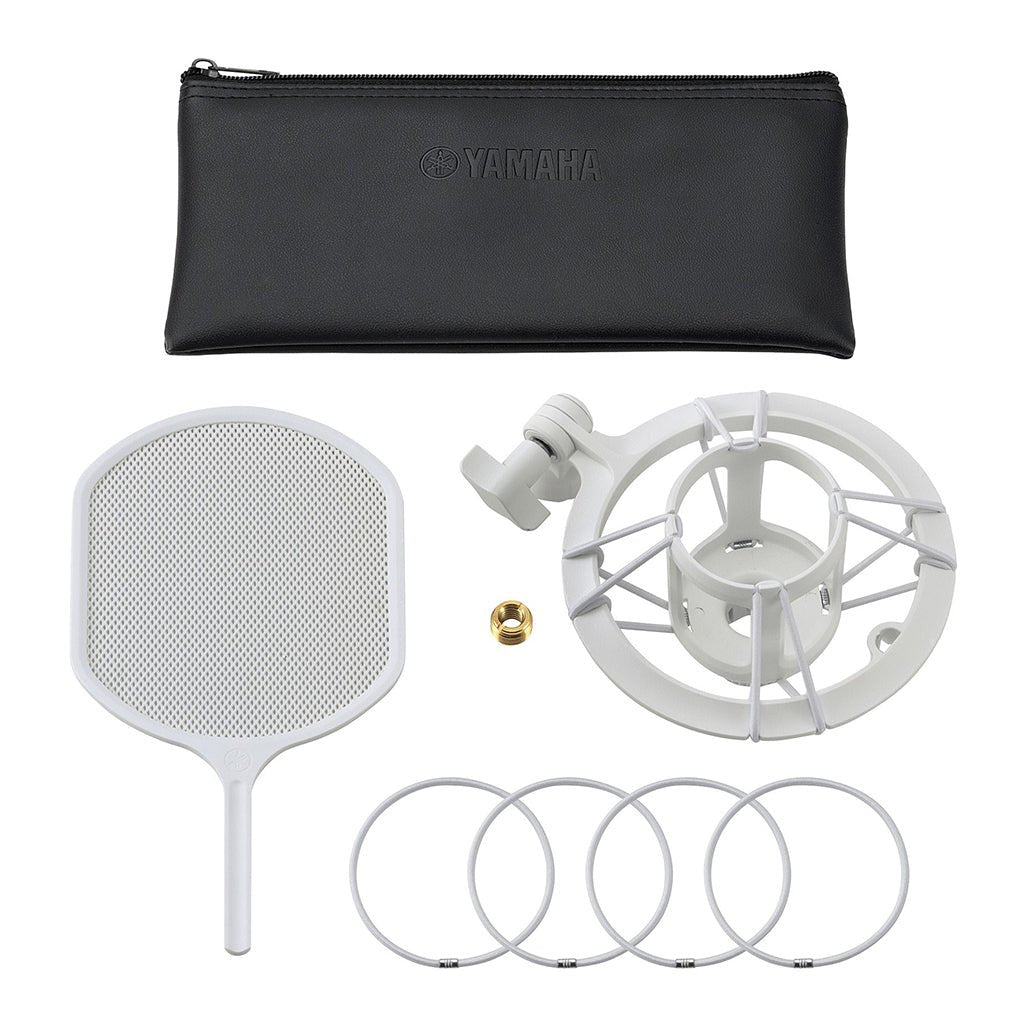 Yamaha YCM705 Condenser Microphone w/Shock Mount & Pop Filter - White Microphones Sky Music