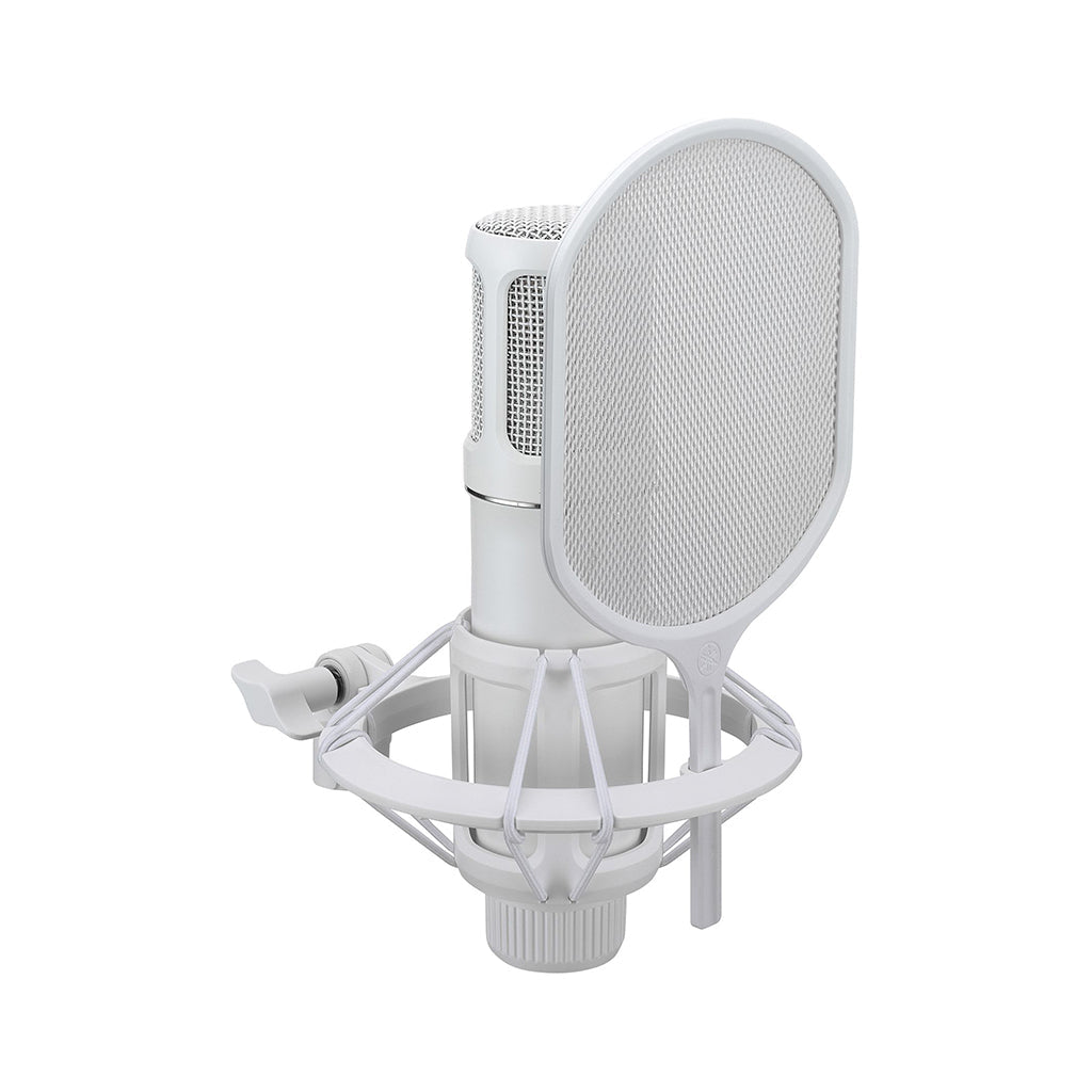 Yamaha YCM705 Condenser Microphone w/Shock Mount & Pop Filter - White Microphones Sky Music