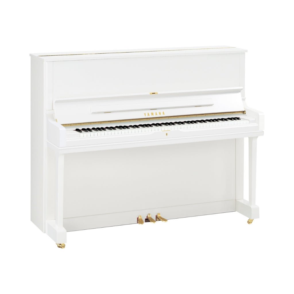 Yamaha YUS1PWH 121cm Professional Upright Piano in Polished White Acoustic Pianos Sky Music