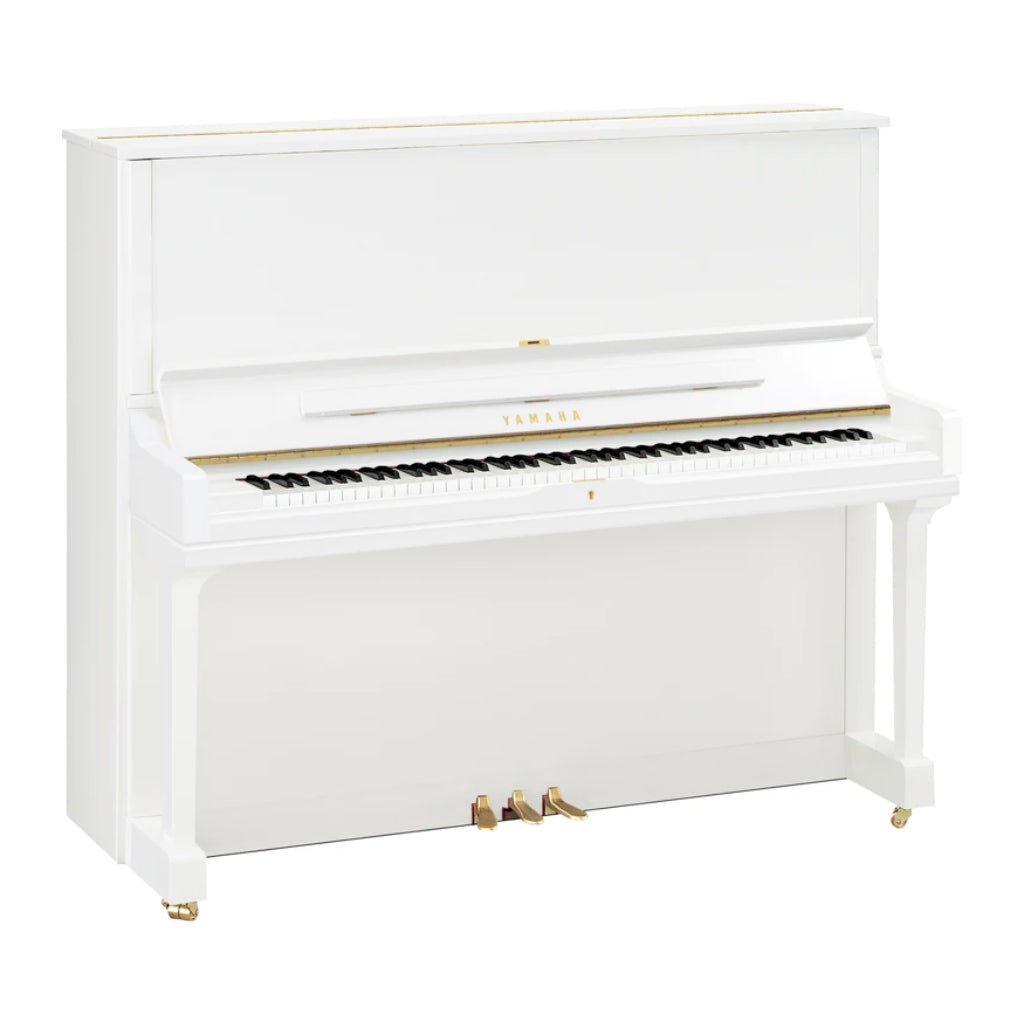 Yamaha YUS3PWH 131cm Professional Upright Piano in Polished White Acoustic Pianos Sky Music
