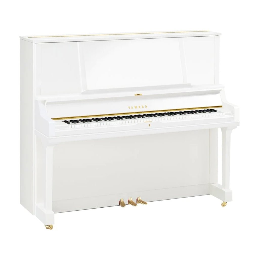 Yamaha YUS5PWH 131cm Professional Upright Piano in Polished White Acoustic Pianos Sky Music