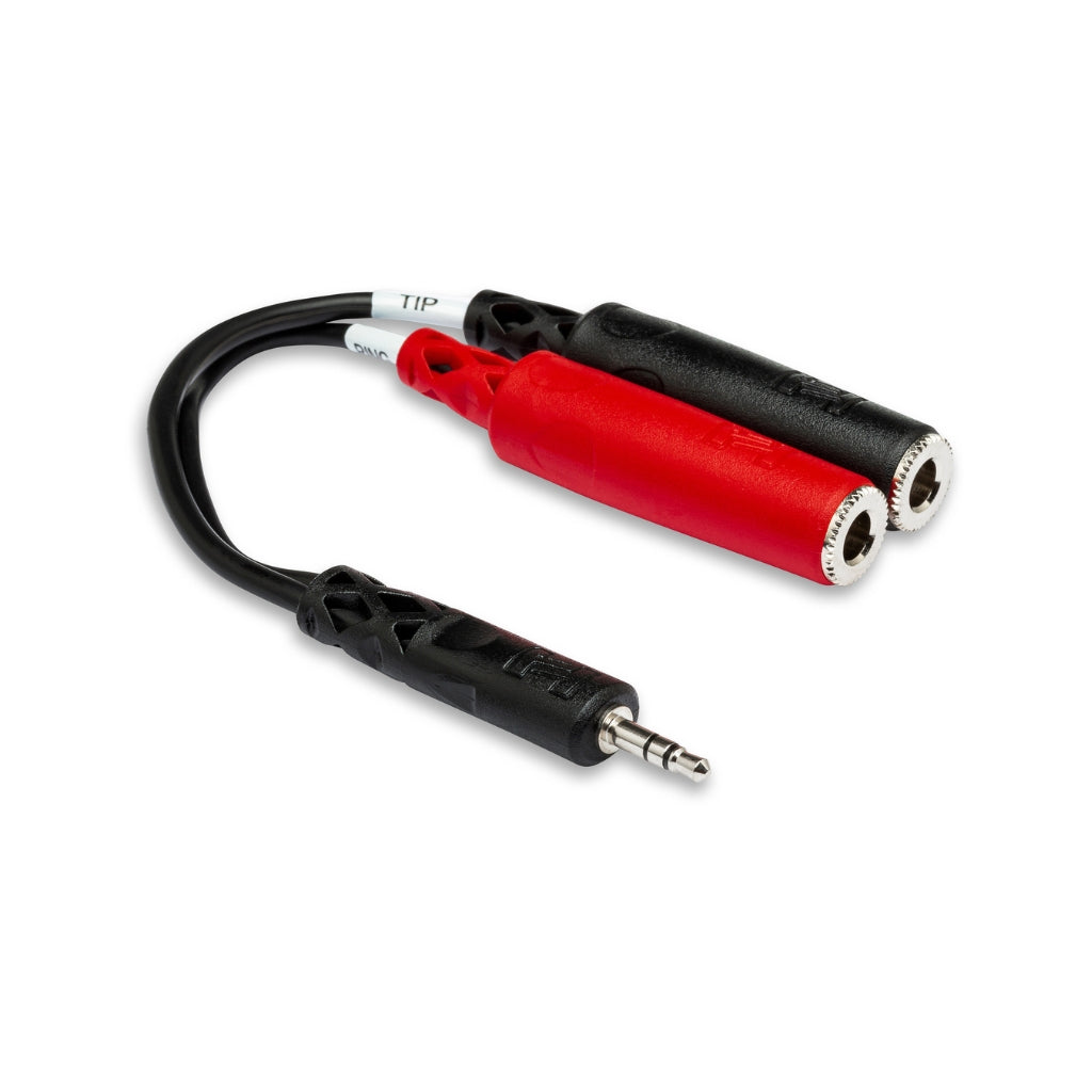 Hosa - 3.5 mm TRS to Dual 1/4 in TSF - Stereo Breakout Cable