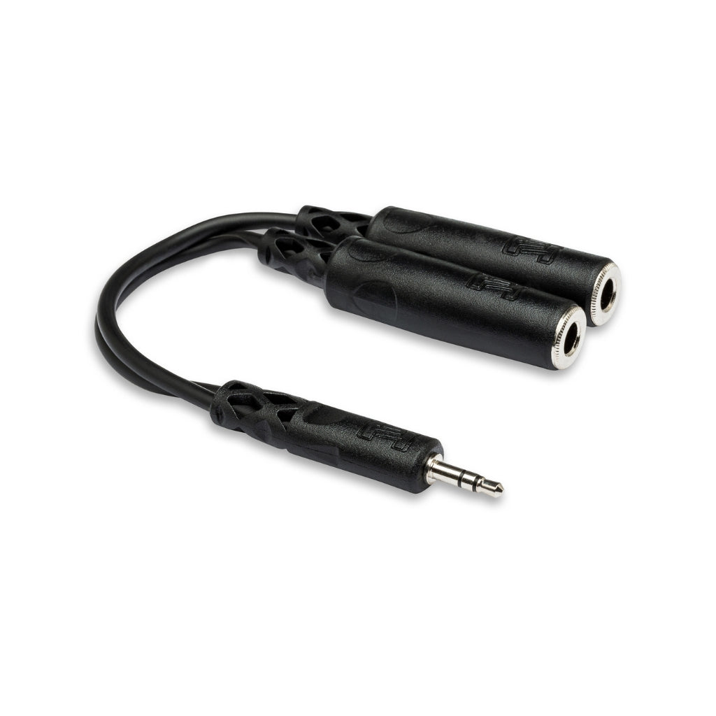 Hosa - 3.5 mm TRS to Dual 1/4 in TRSF - Y Cable