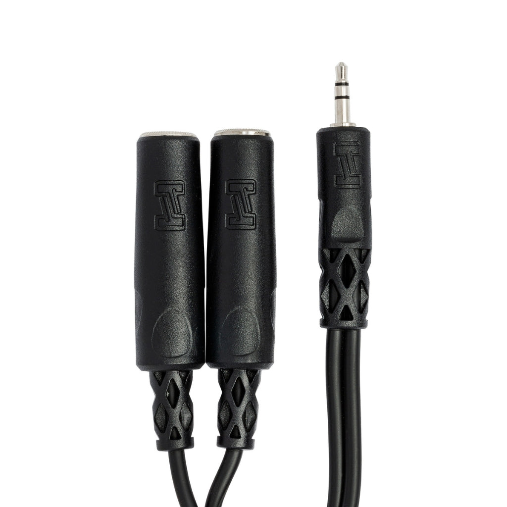 Hosa - 3.5 mm TRS to Dual 1/4 in TRSF - Y Cable