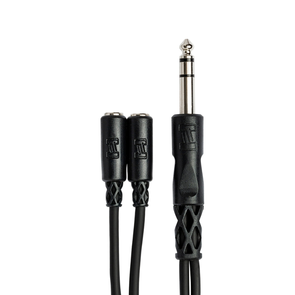 Hosa - 1/4 in TRS to Dual 3.5 mm TRSF - Y Cable