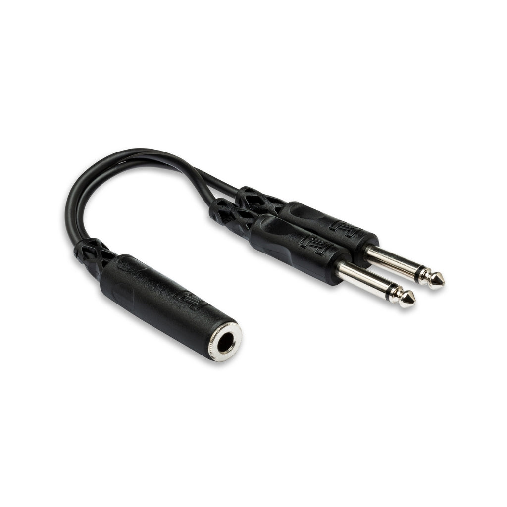 Hosa - 1/4 in TSF to Dual 1/4 in TS - Y Cable
