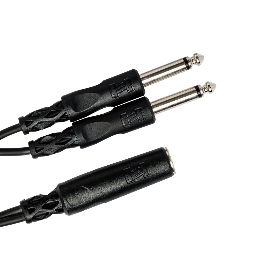 Hosa - 1/4 in TSF to Dual 1/4 in TS - Y Cable