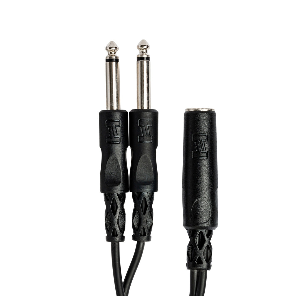 Hosa - 1/4 in TSF to Dual 1/4 in TS - Y Cable