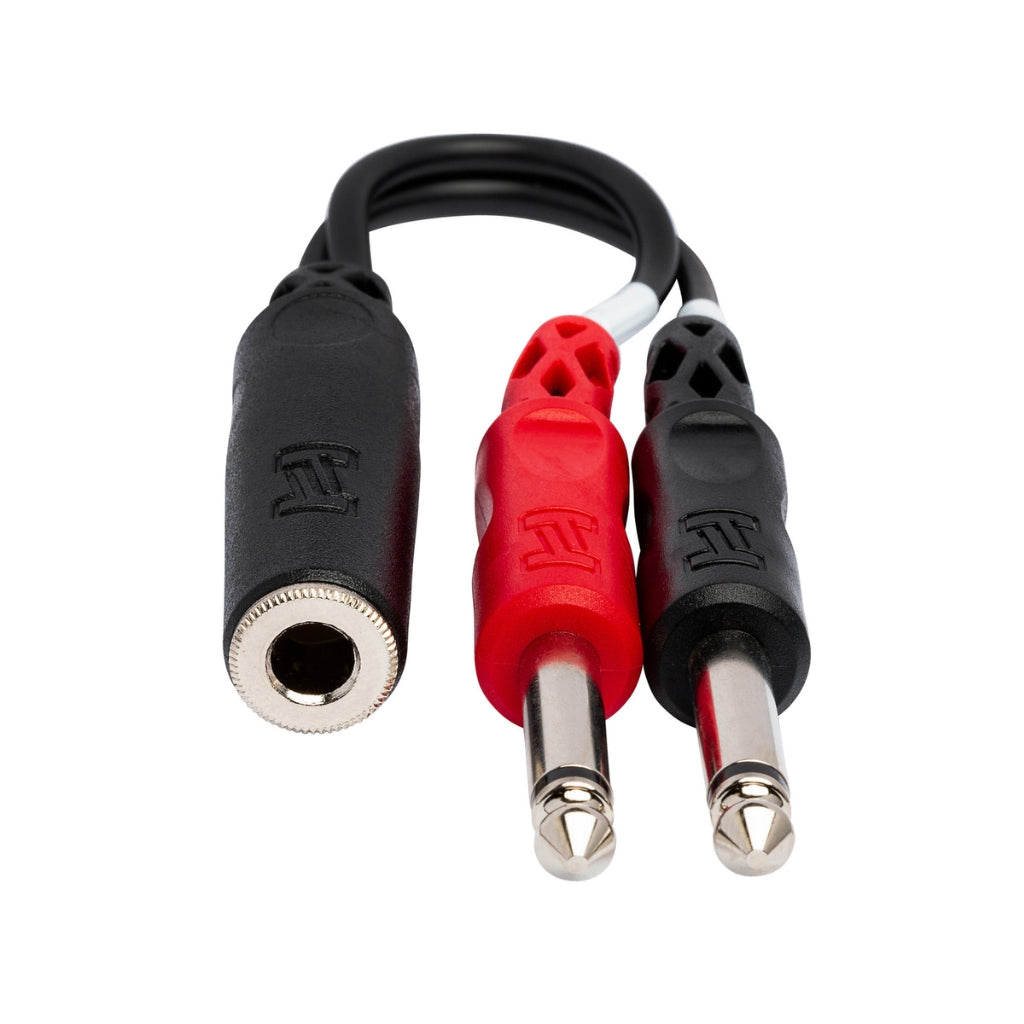 Hosa - 1/4 in TRSF to Dual 1/4 in TS - Stereo Breakout