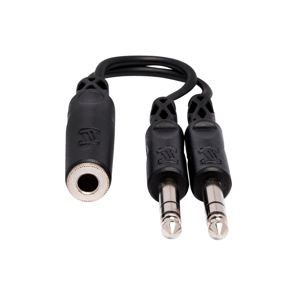 Hosa - 1/4 in TRSF to Dual 1/4 in TRS - Y Cable
