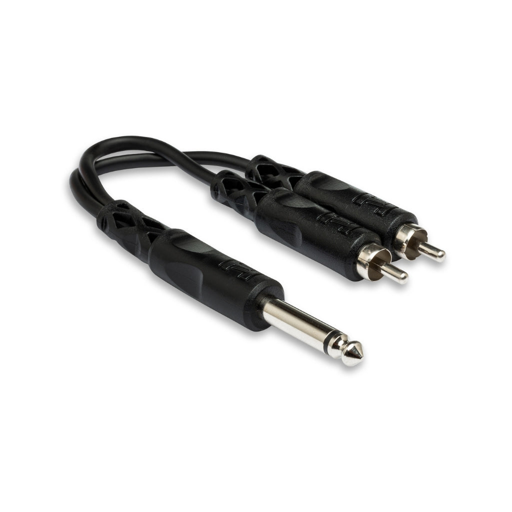 Hosa - 1/4 in TS to Dual RCA - Y Cable