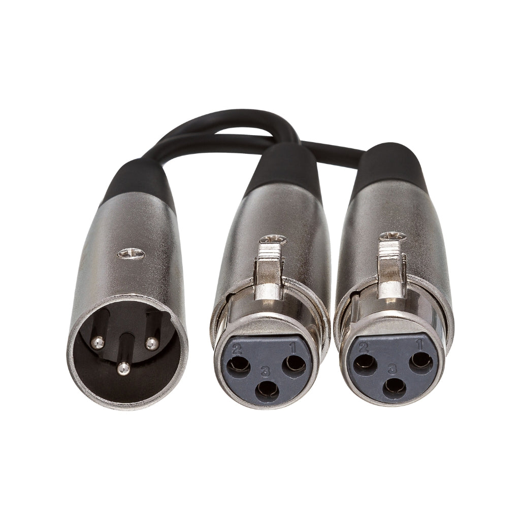 Hosa Technology - Dual XLR3F to XLR3M - Y Cable 1.5ft