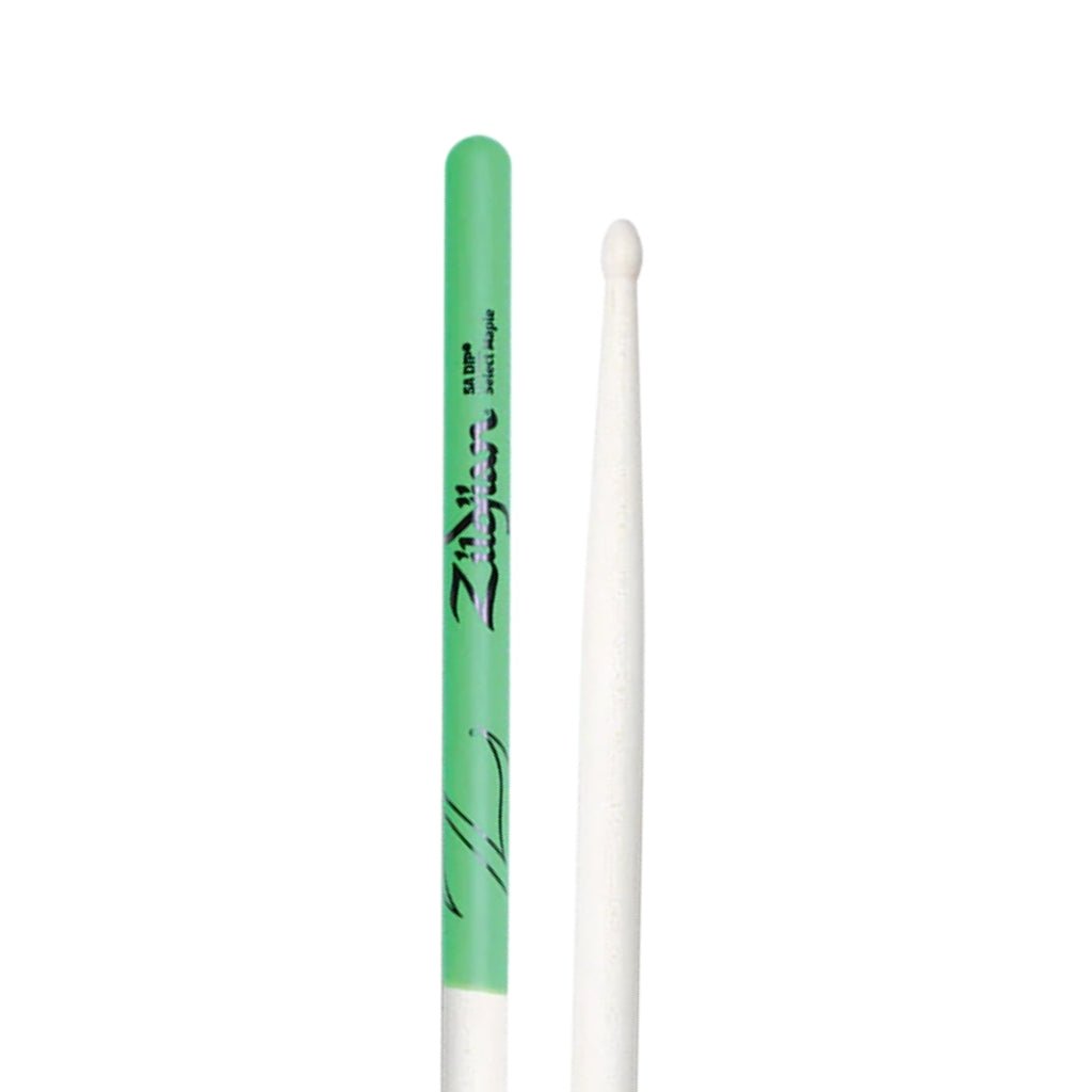 Zildjian 5A Maple Wood - Green Dip Drum Sticks Sky Music