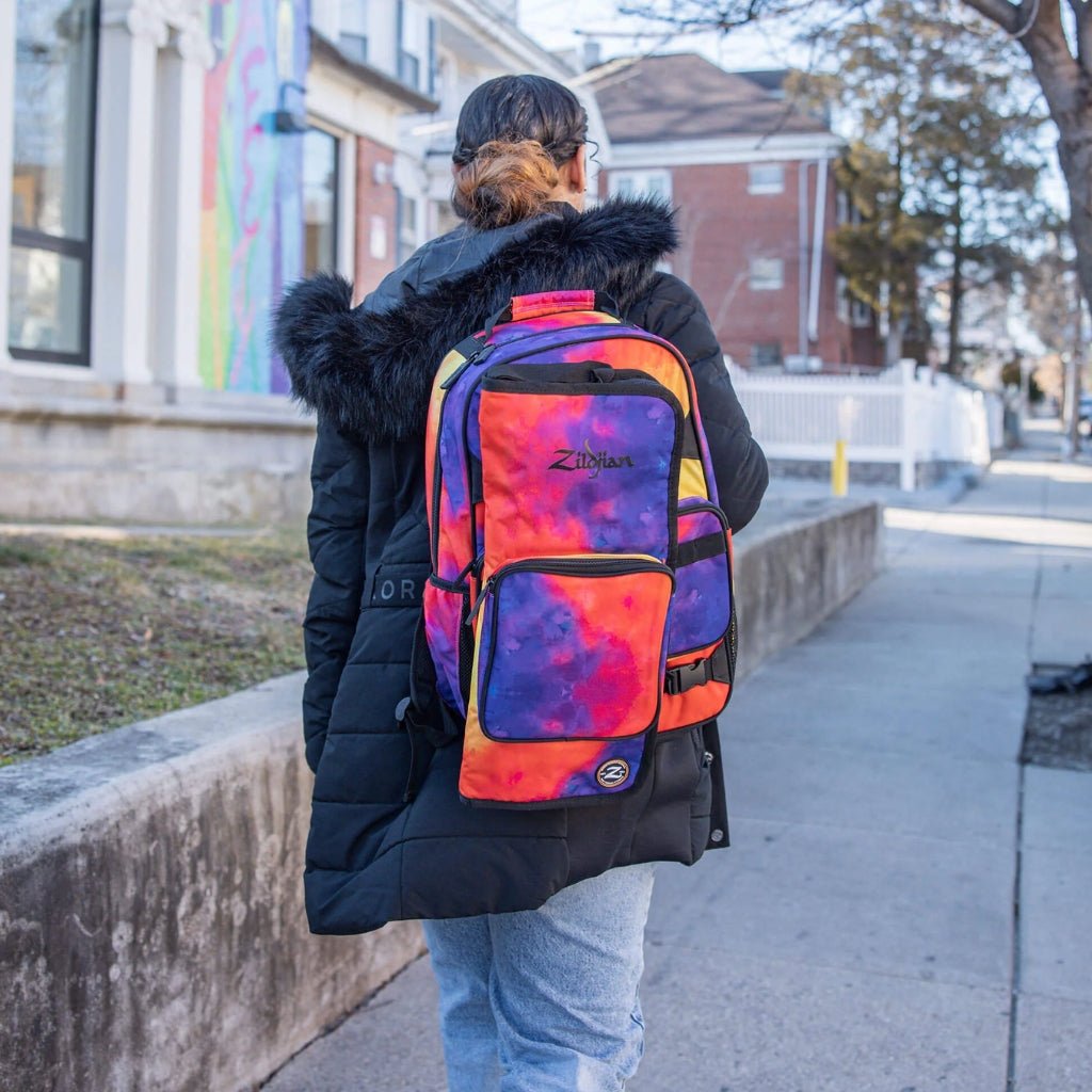 Zildjian - Student Backpack w/Detachable Stick Bag - Orange Burst Drum Accessories Sky Music