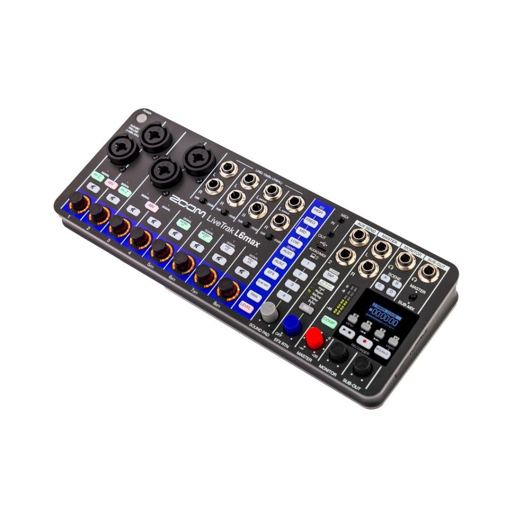 Zoom LiveTrak L6max 12-channel Digital Mixer Mixers Sky Music