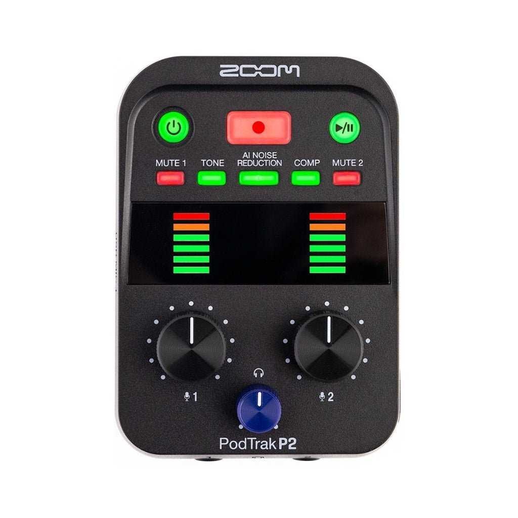 Zoom PodTrak P2 USB Mic Recorder Audio Recorders Sky Music