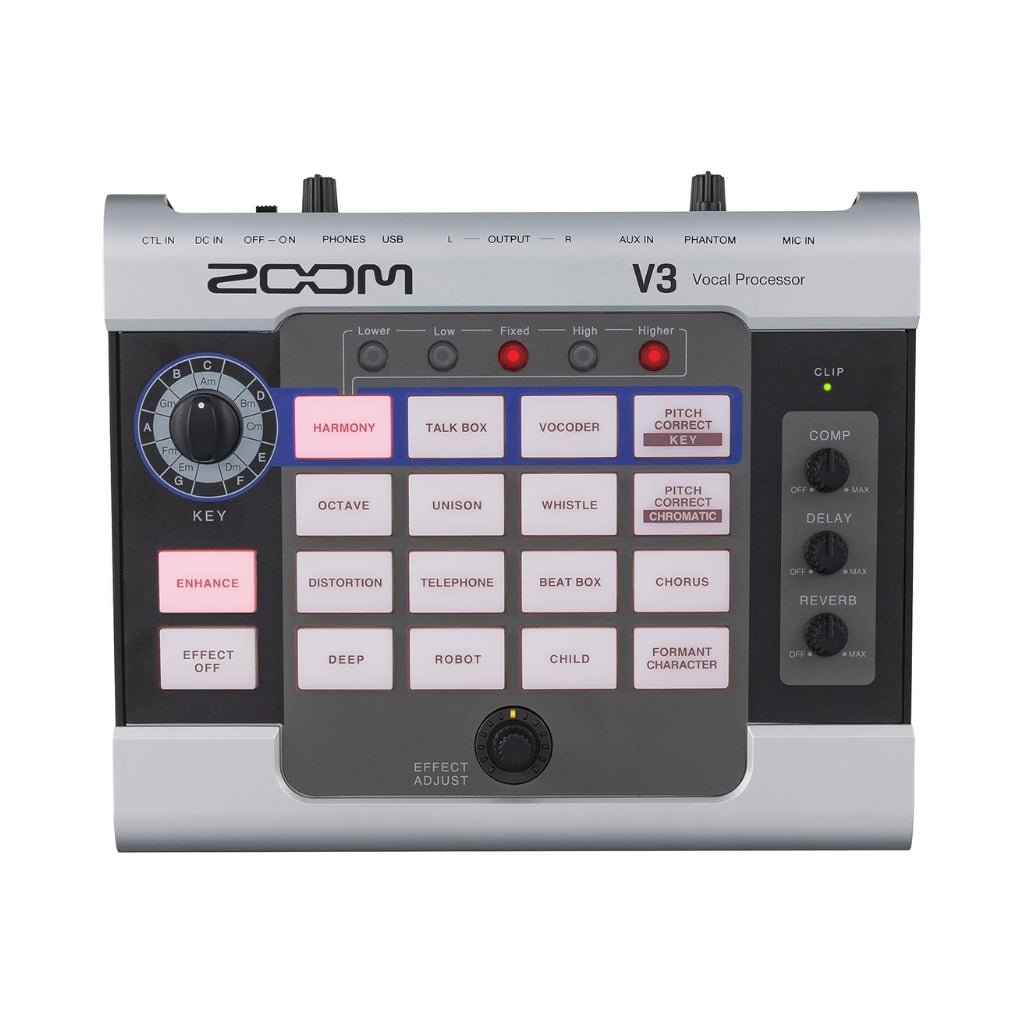 Zoom V3 Multi-Effects Vocal Processor Effects Pedals Sky Music